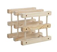 Zhangpu Botellero de Madera para 6 Botellas, Apilable, Modular, Soporte para Vino, Estante de Almacenamiento para Botellas de Cocina, Encimera de Bar