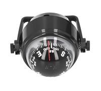 Zhangpu Brújula de Bola Marina Militar Negra Ajustable para Vehículo de Barco, Respuesta Rápida Fácil Navegación para Barco Marino, Camión, Caravana