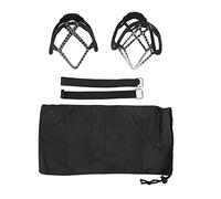Zhangpu Cubrezapatos Ice Crampon Tacos de Tracción Antideslizantes para Caminar sobre la Nieve - Empuñaduras de Hielo de Acero Inoxidable para Zapatos para Hombres y Mujeres, 2 Pares (L)