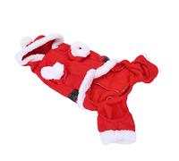 Zhangpu Disfraz Navideño de Papá Noel para Perros Medianos y Grandes, Abrigo con Capucha Cálido de Tela de Algodón Suave para Navidad, Fiestas de Año Nuevo o Uso Diario (SG)