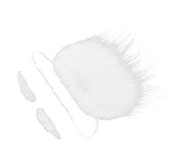 Zhangpu Divertido Juego de Barba Blanca Falsa de Papá Noel para Fiesta de Navidad, Cejas Autoadhesivas, Material de Franela, 3 Piezas, Adecuado para Todas las Edades, Fiesta de Disfraces