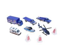 Zhangpu Juego de Juguetes para Coches de Bomberos, 6 Piezas, Coches de Juguete de Rescate Pequeños, Camión de Bomberos, Avión, Figuras de Barcos, Juego de Vehículos de Emergencia para Niños de 3, 4