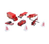 Zhangpu Juego de Juguetes para Coches de Bomberos, 6 Piezas, Coches de Juguete de Rescate Pequeños, Camión de Bomberos, Avión, Figuras de Barcos, Juego de Vehículos de Emergencia para Niños de 3, 4