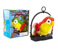 Zhangpu Juguete electrónico de peluche Loro hablando, pájaro de peluche, repite lo que has dicho, juguete para niños y bebés de 0 a 12 meses (rojo)