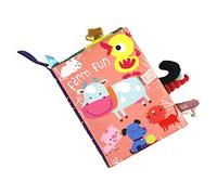 Zhangpu Libro Educativo Suave de Tela Arrugada para bebé para el Desarrollo de la Visión, Juguete Sensorial y Comunicación Entre e Hijos para Bebés de 0 a 3 Años, 7,3 X 5,9 Pulgadas
