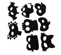 Zhangpu Máscara para Rascar de Halloween, Kit de Manualidades con Máscaras Faciales de Animales Coloridas del Iris para Niños, 8 Juegos para Manualidades Infantiles de Halloween