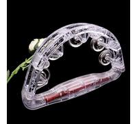 Zhangpu Panderetas Musicales Intermitentes LED 2 Piezas Instrumento de Percusión Manual Duradero para Eventos Nocturnos, Clubes, Fiestas, Eventos Deportivos para Niños y Adultos Plástico y Acero