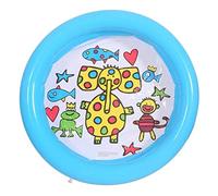 Zhangpu Piscina para Niños para Bebés Piscina Inflable de 65 Cm, para Niños Redonda de 2 Anillos, Inflable para Interiores y Exteriores, Juguete Acuático para (Azul)