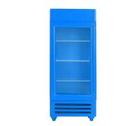 Zhangpu Refrigerador Vertical para Casa de Muñecas, Material de Abedul Exquisito, Interacción Entre e Hijos de Alta Simulación para Escena de Casa de Muñecas 1:12 (Azul)