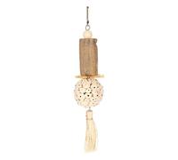 Zhangpu Sola Stick-Juguetes para Pájaros, Pelota Suave Interactiva Divertida, Madera Sola, Hoja de Maíz, Seda, Alivia el Aburrimiento, Juguetes para Masticar Loros, Accesorios para
