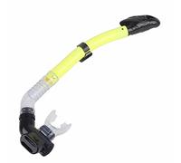 Zhangpu Tubo de Buceo con Boquilla de Silicona Completamente Seco para Nadar, Tubo de Snorkel, Válvula de Descarga de Doble Orificio para Drenaje Rápido, Material de PVC de (Amarillo)