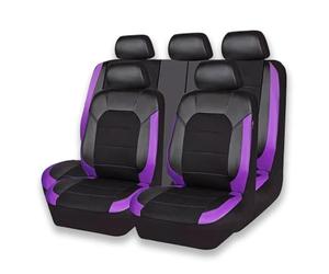 zhangqin Fundas de Asiento para Toyota Corolla (E120-E210 2000-2025 2026), Protecciones de Coche en Cuero Sintético, Juego Completo 5 Plazas Transpirable, Cubiertas con Reposacabezas,Purple