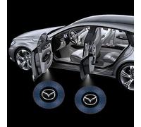 zhangqin Luces LED de Bienvenida Coche para Mazda 2/Mazda 3/Mazda 5/Mazda 6, Logo Proyección HD,Proyector Luz Logotipo Puerta de Auto Inalámbrico Luces Charco Iluminación bajo el Suelo,A Black-2