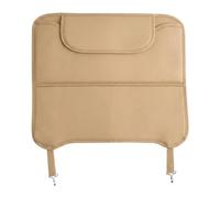 zhangqin Protector de Respaldo de Coche para Ford Fiesta (Mk1-Mk7 1976-2023), Alfombrilla Anti-Patadas de Cuero con Bolsillo, Fácil de Limpiar, Antigraffio, Protección de Suciedad,Beige