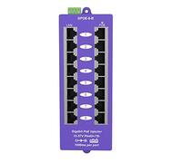 ZHANGQING 8 Puerto Inyector PoE GPOE-8B | Power Over Ethernet Injector Cumple IEEE 802.3af Pasivo o 24V Pasivo PoE - Mode B | con Gigabit Data | Wall-Mount/Desktop/Rack-Able Midspan PoE Injector