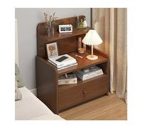 zhangrui1888 Mesita de Noche Mesita de Noche con un Solo cajón, mesita Almacenamiento Multicapa, Patas Mesa Recogida Madera Simples, Muebles pequeños Armario de Noche(Bruin)