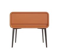 zhangrui1888 Mesita de Noche Mesita de Noche Madera Minimalista, Moderna, Pierna Alta, pequeño, con un Solo cajón, Mueble, gabinete Almacenamiento Armario de Noche(Orange,Pequeño)