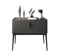 zhangrui1888 Mesita de Noche Una mesita de Noche Cuero con Patas Metal Que se Adapta Perfectamente a Cualquier Entorno Armario de Noche
