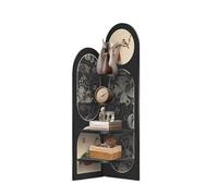 zhangrui1888 Muebles de Oficina y Sala de Estar Gabinetes esquineros con Decoraciones de Piso Sala Estar Estilo Antiguo y estantes Pared Estante de Esquina(Grande)