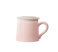zhangrui1888 Taza de café Taza de café cerámica rosa con tapa, juego 1 taza, capacidad 11.5 oz, ideal for uso doméstico o for regalar a amigos Tazas