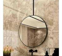ZHANGshouf Espejo Decorativo Flotante para baño, con Marco de Metal, para Colgar en el Techo, para Entrada, Pasillo o Pared (tamaño: 40 cm x Varilla - 60 cm)