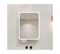 ZHANGshouf Moderno armario con espejo de baño blanco perla, estante de almacenamiento de esquina de 50 cm, organizador de belleza de aluminio, mueble de tocador que ahorra espacio para el hogar y la