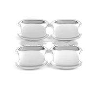 ZHANGWENLING derecho Maneta Puerta Embellecedores para manijas puertas coche pegatinas decorativas accesorios exteriores para A1 2010-2017(Silver bowl)