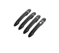 ZHANGWENLING derecho Maneta Puerta Para Scenic II Para MK2 2003-2009 Manijas Fibra Carbono ABS Cubiertas Manijas Puerta Cromadas Brillantes Juegos Molduras(Handle 1 Button)