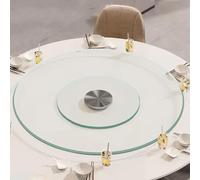 ZHANGXAO Bandeja giratoria de Vidrio Templado de 20/24/27/31/35/39 Pulgadas, Plato Giratorio Suave, Transparente, Organizador de exhibición, Plato Giratorio, Plato de exhibición para Mesa de Comedor,