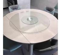 ZHANGXAO Plato Giratorio Redondo Transparente de 100 cm, Bandeja giratoria de Vidrio Templado para Mesa de Comedor, rotación de 360 Grados, antivuelco (tamaño: 80 cm/31 Pulgadas)