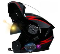 ZHANGXIO Casco Motocicleta Bluetooth Adulto ECE Homologado Casco Moto Modular con Doble Visera Casco Integrales Bluetooth Integrado para Mujeres Y Hombres Cascos Motocross Abatible