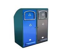 ZHANGXLIOZ-2025 Bote de basura al aire libre Cubos de basura clasificados al aire libre del pedal bote metal la capacidad grande