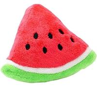 ZhangyiHot 1 juguete chirriante rojo para mascotas, lindo juguete de felpa de algodón triangular de sandía, juguetes de sonido para cachorros, juguetes chirriantes para perros pequeños y gatos,