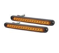 ZHANGZHENGYAO Luz Freno Central Tercera Luz Freno Trasera Universal 12 V 24 V Para Camionetas Vehículos Todoterreno Remolques Lámpara 15 LED(2pcs Yellow Light)