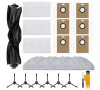Zhanhai 1 cepillo principal, 4 paños de fregona, 3 filtros, 6 bolsas de polvo, 6 cepillos laterales para Tapo RV30 Max Plus, RV30 Max, RV20 Max Plus, RV20 Max Robot Aspirador, accesorios de repuesto
