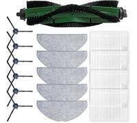 Zhanhai 1 cepillo principal, 5 paños de fregona, 6 cepillos laterales, 4 filtros para Conga 8490 para Ultimate Ultra Power Home Partes de repuesto