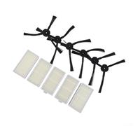 Zhanhai Kit de 5 filtros y 6 cepillos laterales para aspiradora robótica SilverCrest SSR 3000 A1, accesorios de repuesto