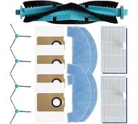 Zhanhai Kit de bolsas de polvo para cepillo lateral para cepillo principal, compatible con Ultenic para T20 Pro para T10 Lite para Honor Choice S3, S3 Plus robot aspirador piezas de repuesto (15