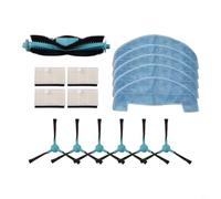Zhanhai Kit de Cepillo Principal, Paños de Fregona, Cepillos Laterales y Filtros Compatible con Conga 2499 Para Aspiradora Robot Ultra Home Piezas de Repuesto, 1 Cepillo Principal, 5 Paños de Fregona