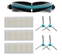 Zhanhai Kit de filtros de cepillo lateral principal para aspiradora Conga 1290, 1390, 1490, 1590, accesorios de repuesto, 1 cepillo principal, 4 cepillos laterales, 3 filtros