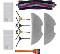 Zhanhai Kit de repuesto compatible con M9 para Eureka NERE10s E10S para accesorios de aspiradora Obode A8, 1 cepillo principal, 2 filtros, 2 almohadillas de fregona, 4 cepillos laterales, 1 cepillo de