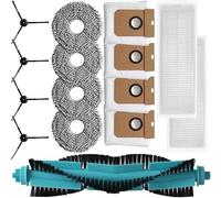 Zhanhai Paños de repuesto para fregona de cepillo principal, filtros HEPA, bolsas de polvo, kit de cepillos laterales para Conga 13090 Spin Revol Home / 13090 Spin Revol Home&Wash Robot Aspirador