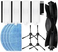 Zhanhai Paquete de 14 piezas de repuesto para Tikom G8000 G8000 Pro para Honiture G20 Robot Aspirador Accesorios, 1 cepillo principal, 4 cepillos laterales, 4 filtros, 4 paños de fregona, 1 cepillo de