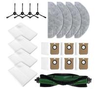 Zhanhai Paquete de 19 filtros de cepillo principal, paños de fregona, cepillos laterales, bolsas de polvo para Cecotec para Conga 7490 para Ultimate Home para X-Treme para Genesis Accesorios de