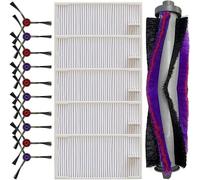 Zhanhai Paquete de 7/16 cepillos principales, 5 filtros Hepa, 10 cepillos laterales para Eureka E20 Plus NERE10s E10S E10SW para robot aspirador Midea M9 (B)