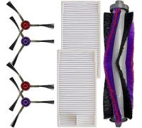 Zhanhai Paquete de 7/16 cepillos principales, 5 filtros Hepa, 10 cepillos laterales para Eureka E20 Plus NERE10s E10S E10SW para robot aspirador Midea M9 (A)