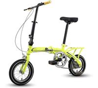 ZHANIZING Bicicleta Plegable de 12 Pulgadas, Bicicleta Urbana Compacta, para Estudiantes y Adultos, Mini Bicicleta Plegable Ligera para Desplazamientos Laborales(Green)