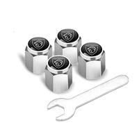 ZHANK Coche Tapones de Válvula para Peugeot 3008 2013-2016, Tapones Rueda Coche Tapas de Válvula de Neumático Metal Cubierta de Polvo Accesorios Decorativos,Silver-C