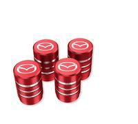 ZHANK Tapones de válvula para Mazda RX-8 2005-2012, 4 Piezas Tapa de Válvula de Neumático Válvulas de Neumáticos Aluminio Resistentes a la Corrosión Repuestos Coche,Red