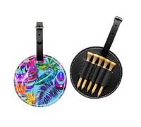 ZhanMg Bolsa organizadora de camisetas de golf negra, versátil bolsa de clip para cinturón de plantas tropicales de flores rosas para llevar golf, protección portátil perfecta en la cancha.